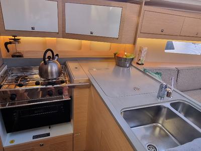 Galley of Epicure, a Dufour 37 sailboat at Vallauris, France