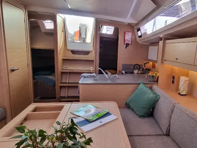 Salon of Epicure, a Dufour 37 sailboat at Vallauris, France