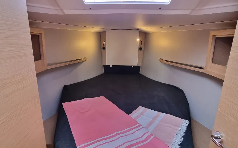 Cabin on Epicure, a Dufour 37 sailboat at Vallauris, France