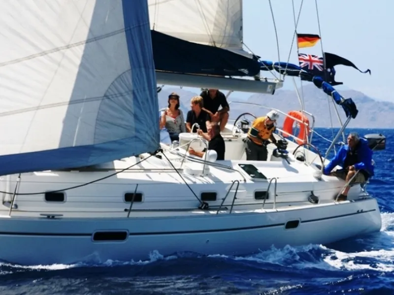 Exterior view of Viktoria II, a Beneteau 50 sailboat at Marmaris, Turkey