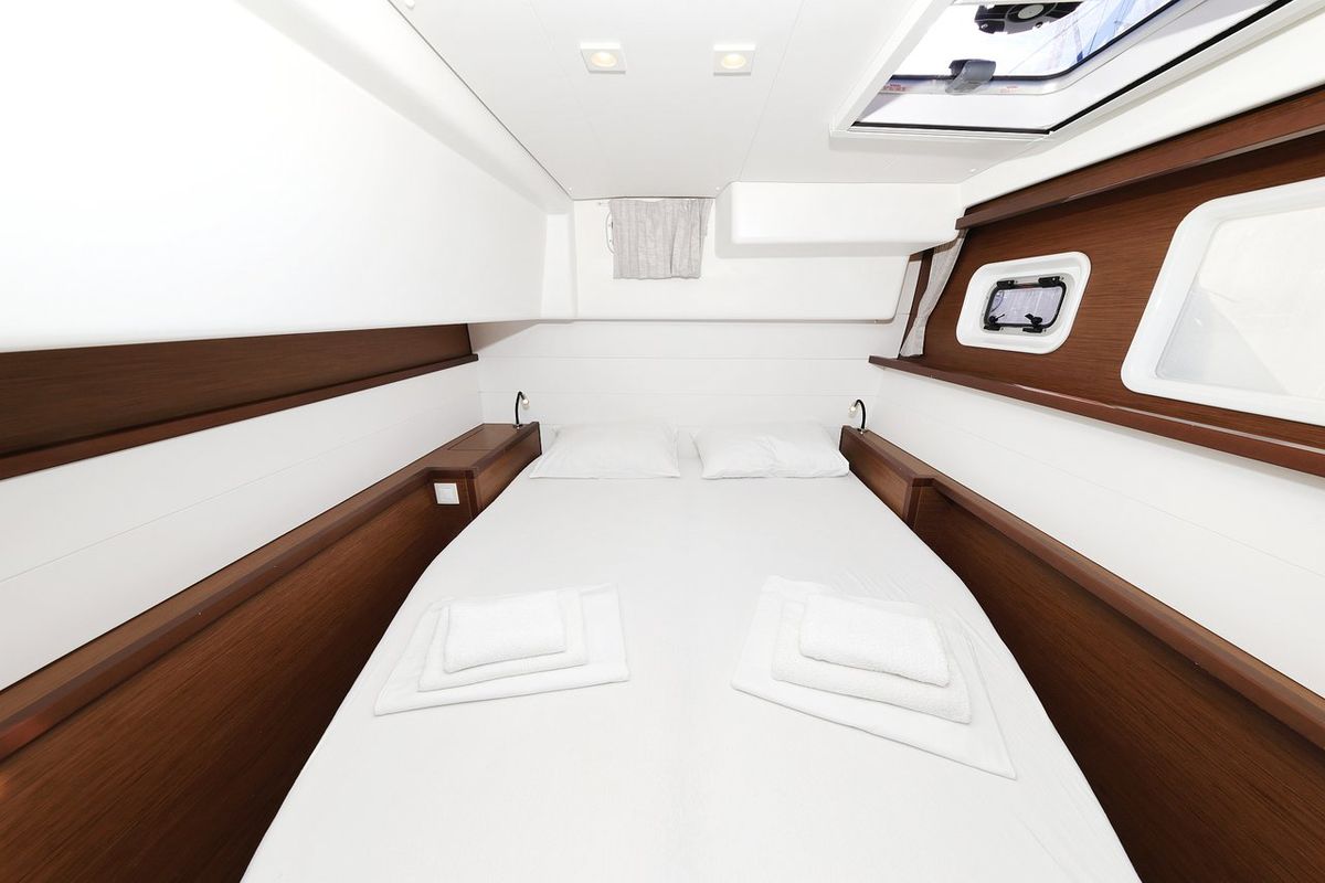 Cabin on Lilith, a Lagoon 450 F catamaran at Općina Sukošan, Croatia