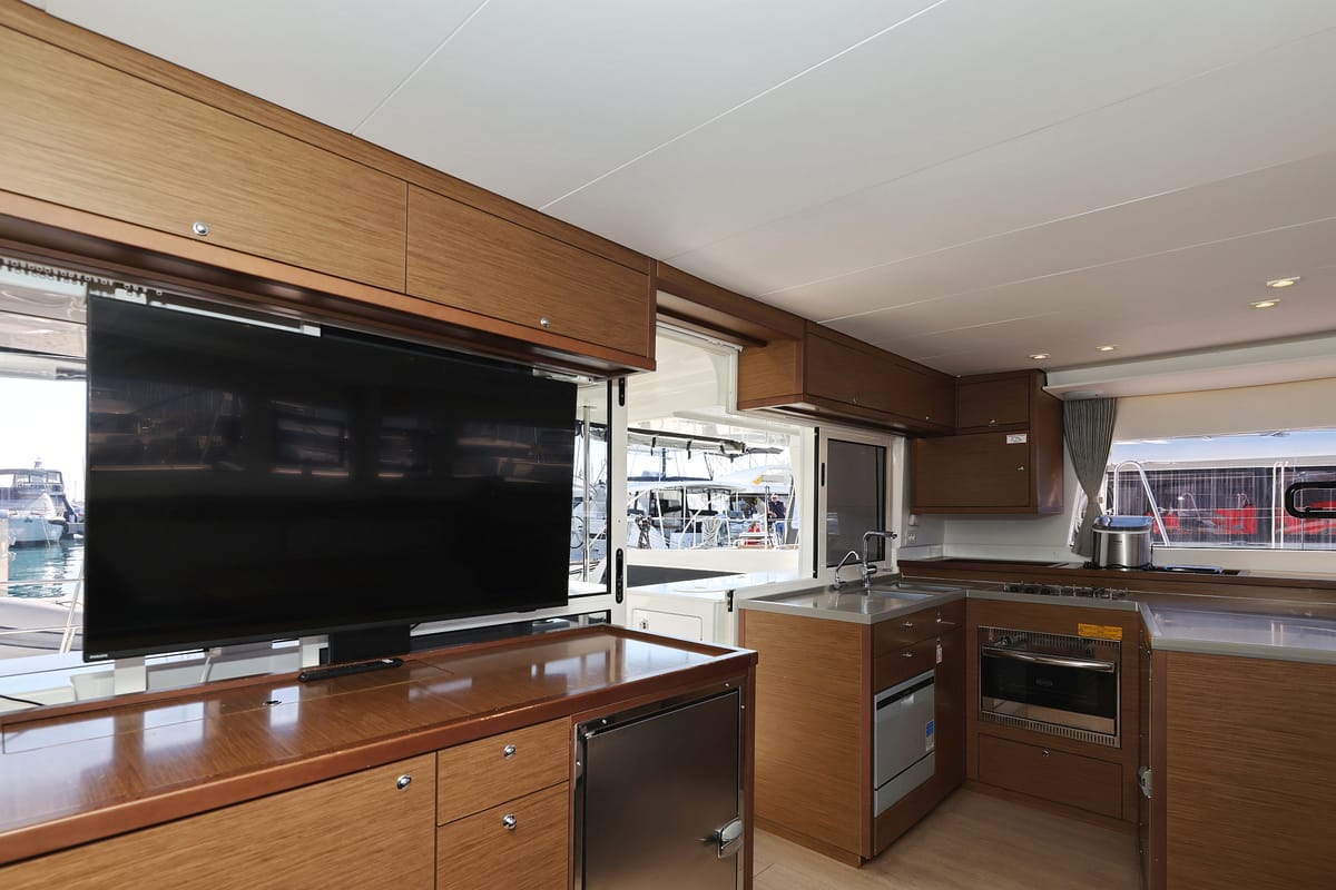 Galley of Lilith, a Lagoon 450 F catamaran at Općina Sukošan, Croatia