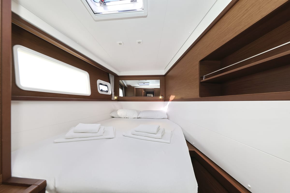 Cabin on Lilith, a Lagoon 450 F catamaran at Općina Sukošan, Croatia