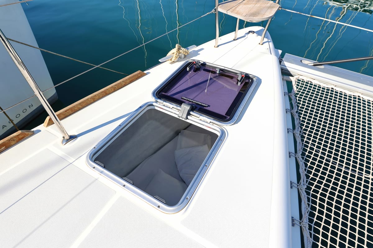 Deck of Lilith, a Lagoon 450 F catamaran at Općina Sukošan, Croatia