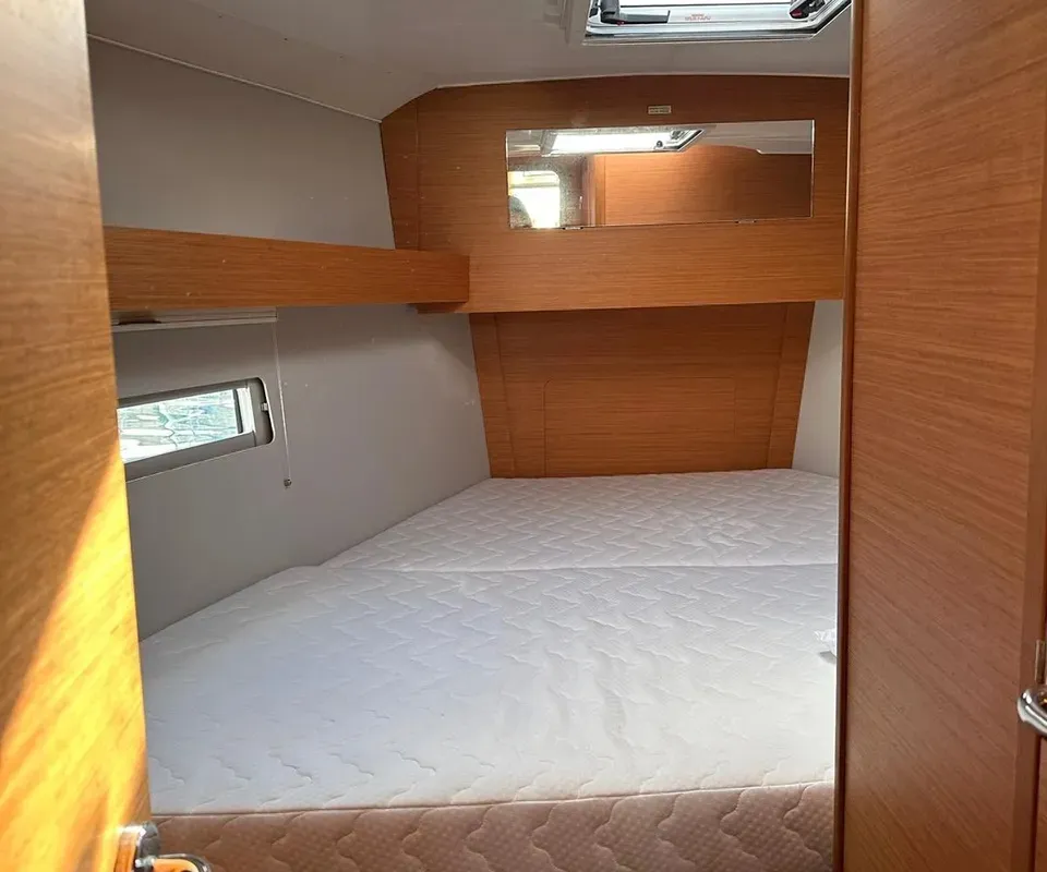 Cabin on Special One, a Dufour 390 sailboat at Cagliari, Italy