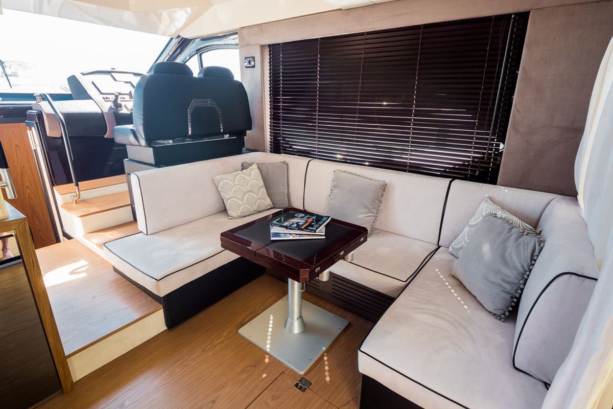 Salon of Stardust, a Sessa Marine Sessa Fly 47 yacht at Općina Sukošan, Croatia