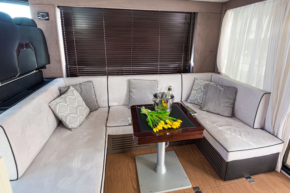 Salon of Stardust, a Sessa Marine Sessa Fly 47 yacht at Općina Sukošan, Croatia