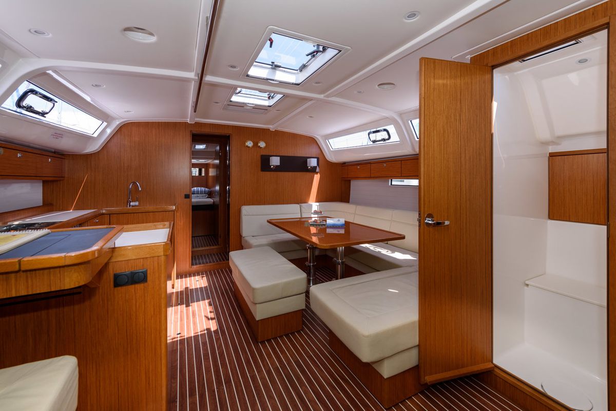 Bubble, a Bavaria Cruiser 51 sailboat at Grad Trogir, Croatia
