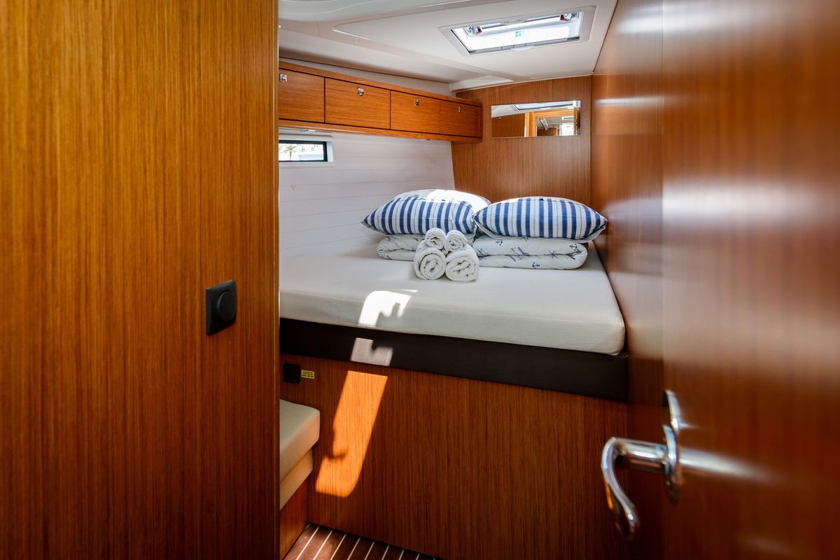 Bubble, a Bavaria Cruiser 51 sailboat at Grad Trogir, Croatia