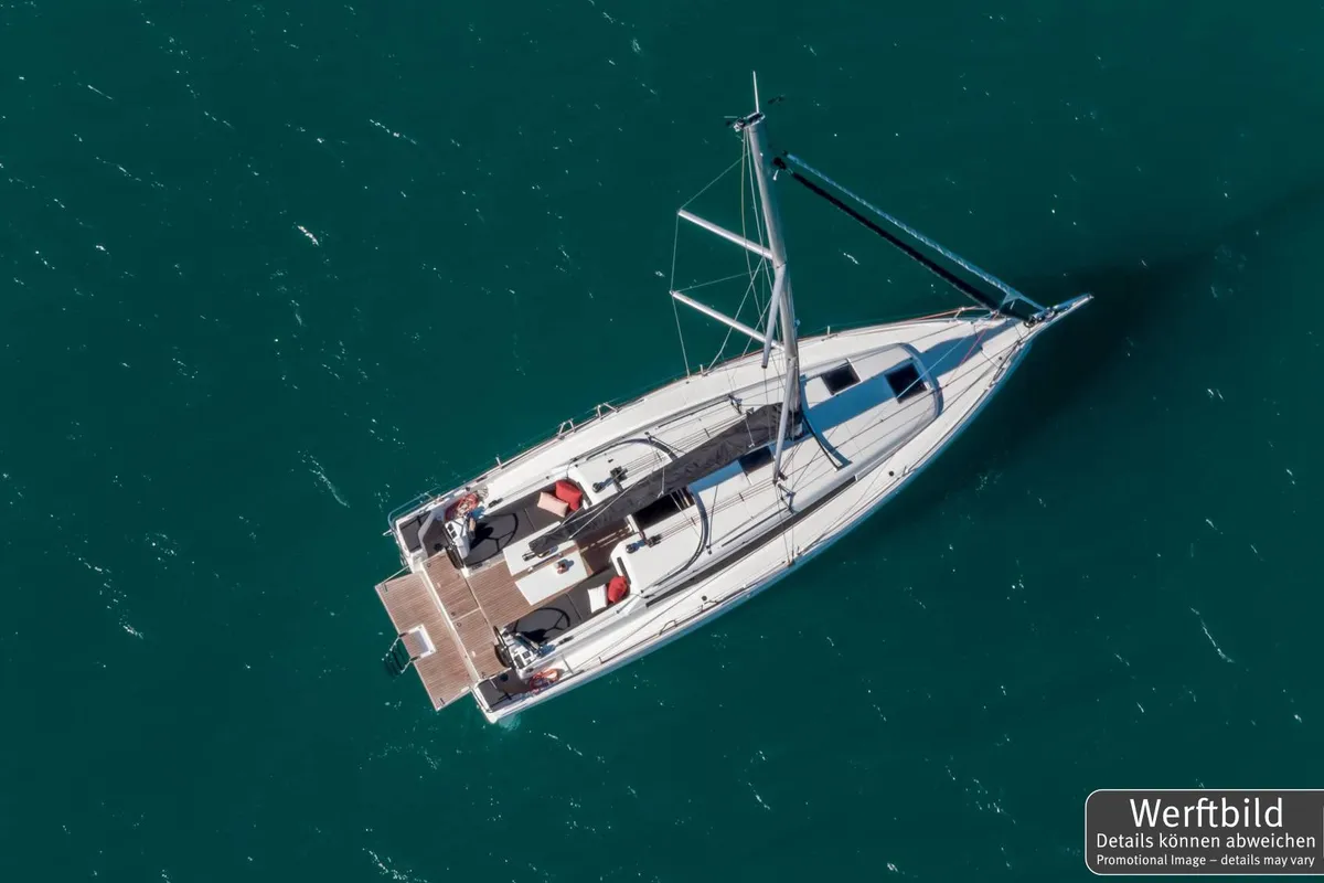 Deck of Leo, a Jeanneau Sun Odyssey 380 sailboat at Grad Biograd na Moru, Croatia