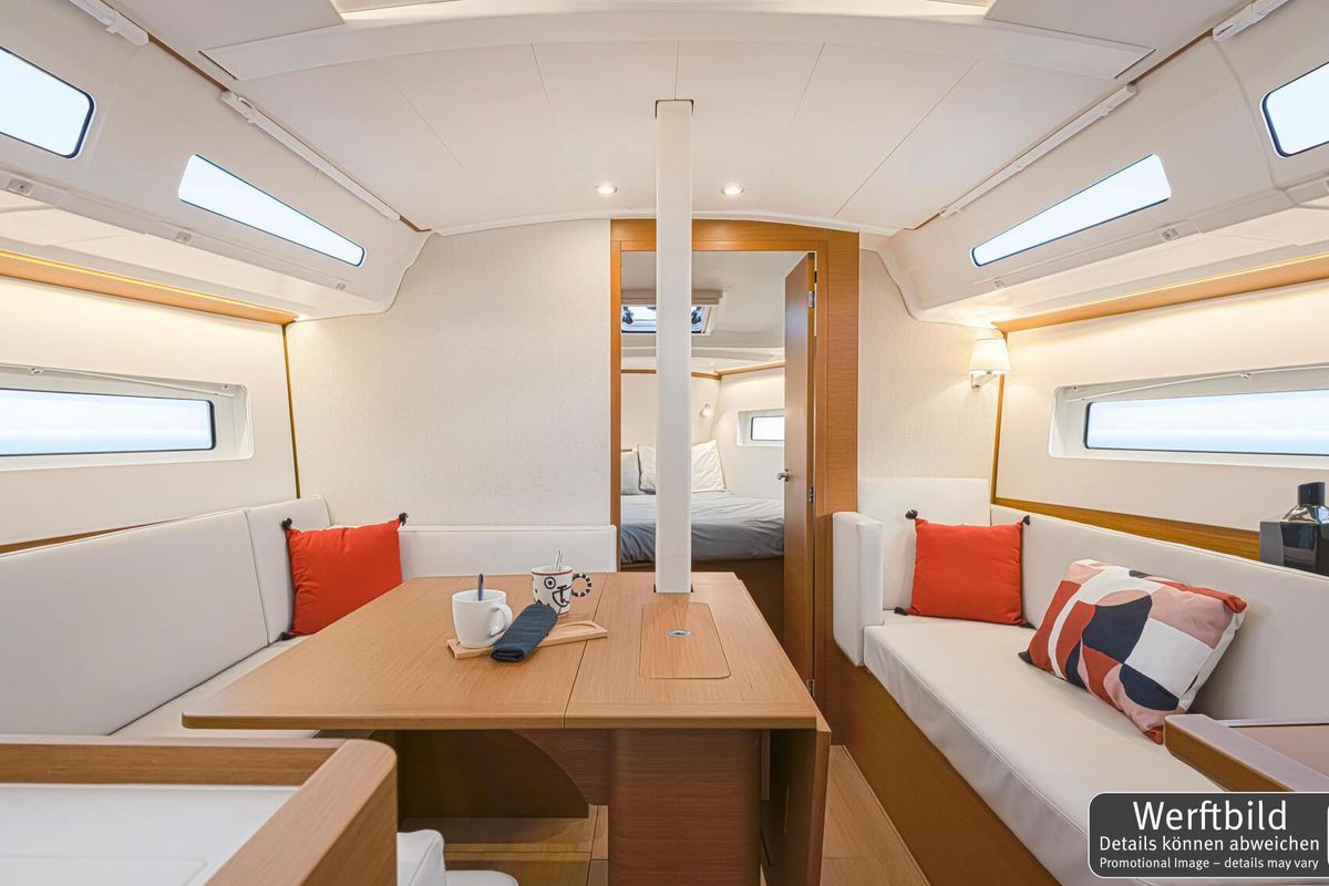 Salon of Leo, a Jeanneau Sun Odyssey 380 sailboat at Grad Biograd na Moru, Croatia