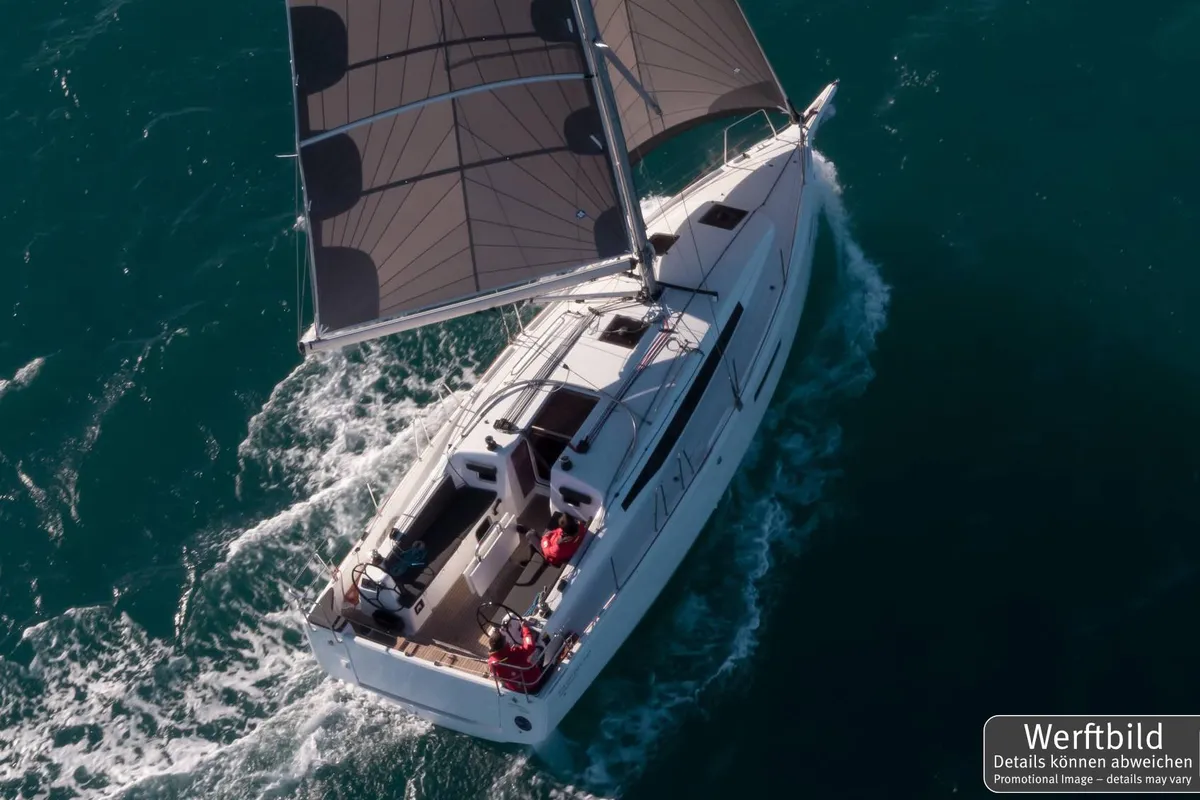 Exterior view of Leo, a Jeanneau Sun Odyssey 380 sailboat at Grad Biograd na Moru, Croatia