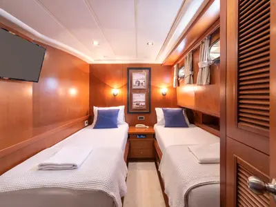 Cabin on Arabella, a Custom Made Arabella yacht at Bodrum, Turkey