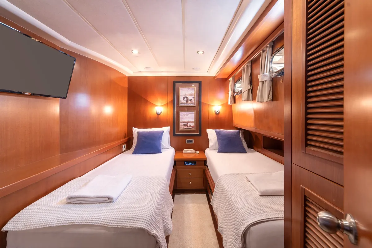 Cabin on Arabella, a Custom Made Arabella yacht at Bodrum, Turkey