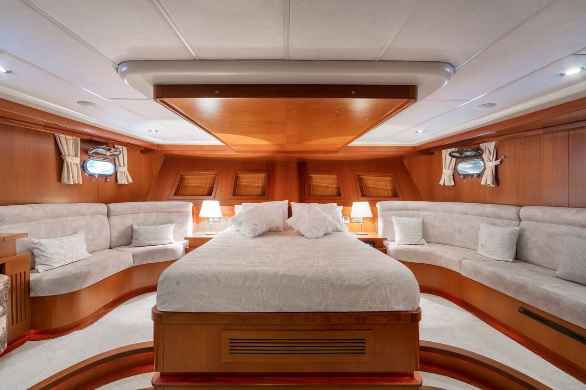 Cabin on Arabella, a Custom Made Arabella yacht at Bodrum, Turkey