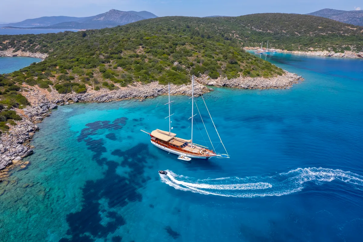 Exterior view of Arabella, a Custom Made Arabella yacht at Bodrum, Turkey