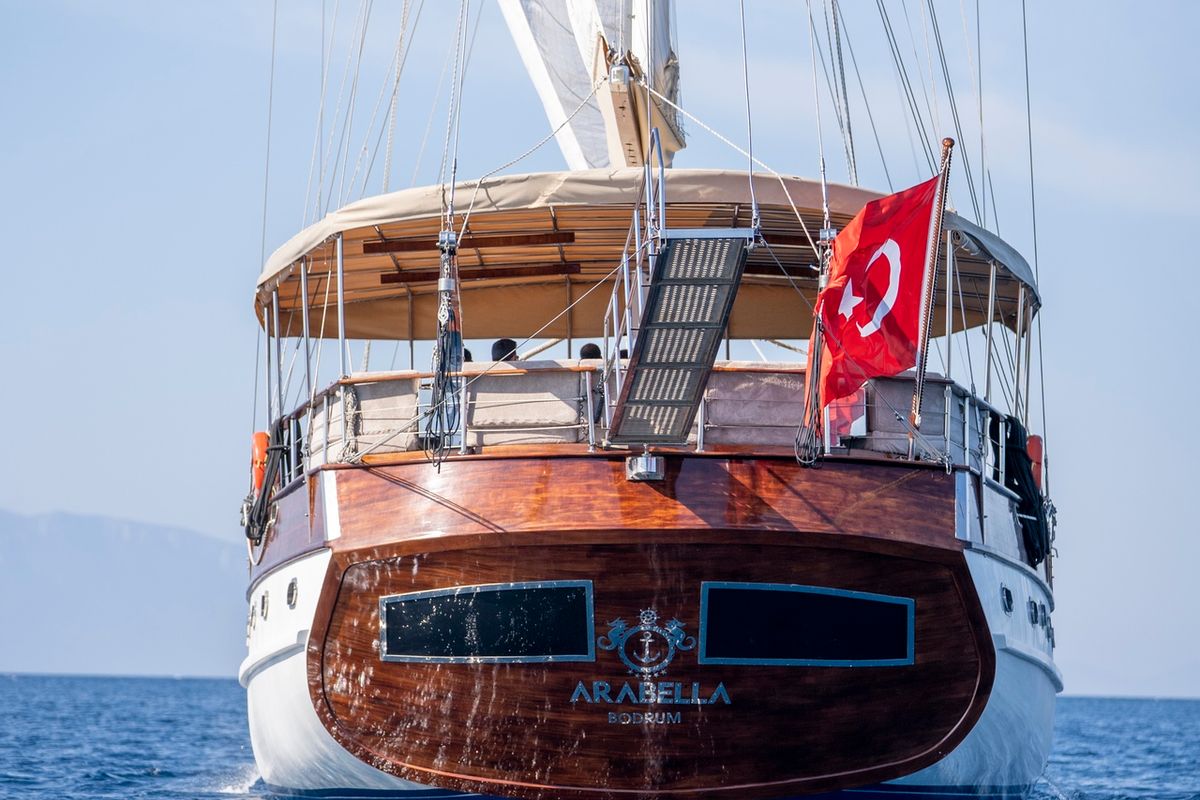 Exterior view of Arabella, a Custom Made Arabella yacht at Bodrum, Turkey