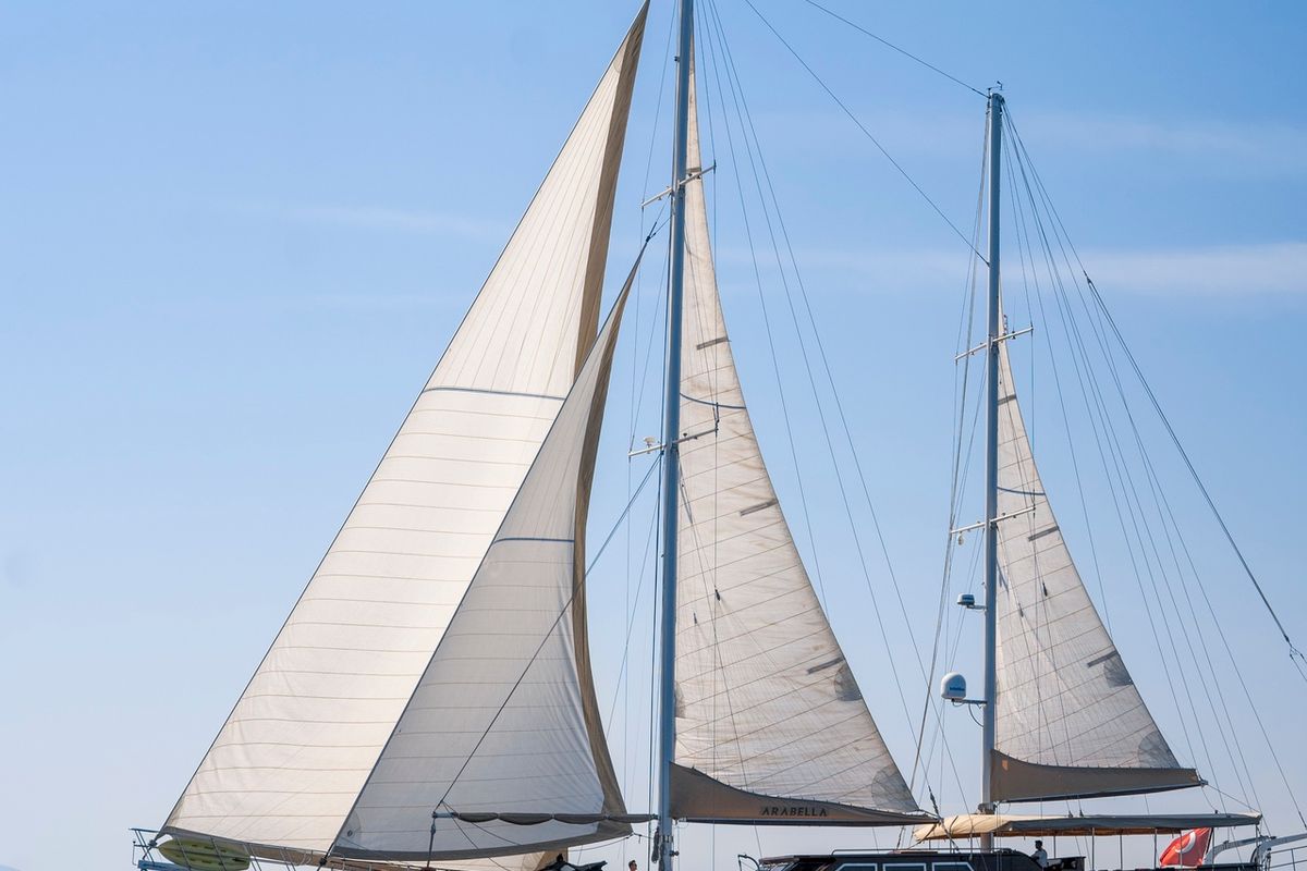 Exterior view of Arabella, a Custom Made Arabella yacht at Bodrum, Turkey