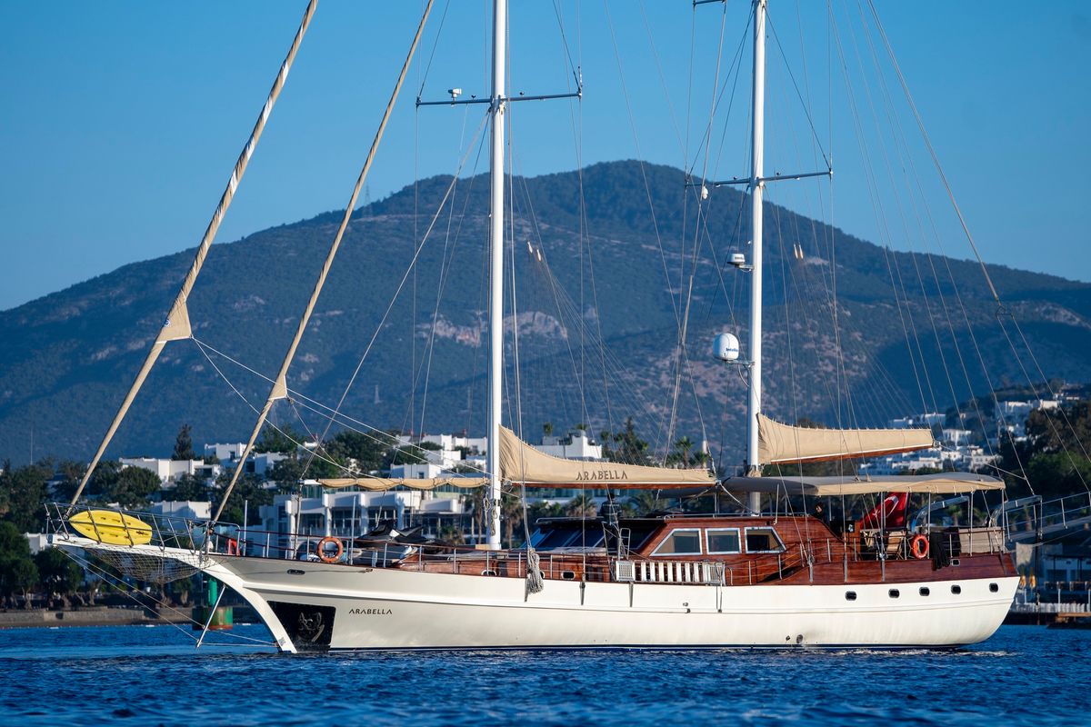 Exterior view of Arabella, a Custom Made Arabella yacht at Bodrum, Turkey