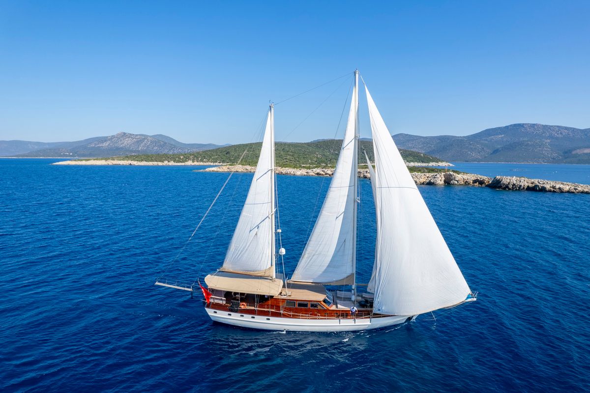 Exterior view of Arabella, a Custom Made Arabella yacht at Bodrum, Turkey