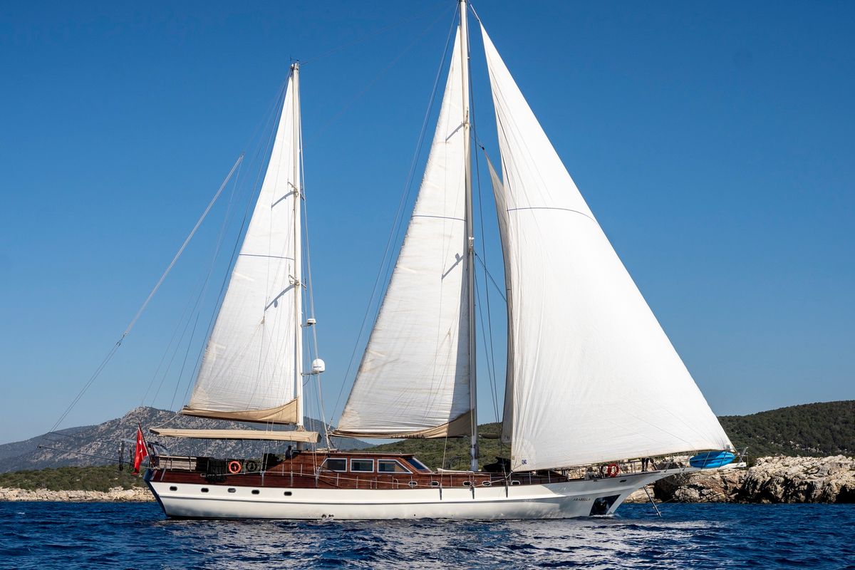 Exterior view of Arabella, a Custom Made Arabella yacht at Bodrum, Turkey