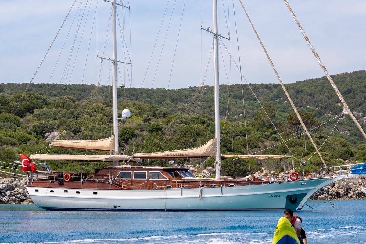 Exterior view of Arabella, a Custom Made Arabella yacht at Bodrum, Turkey
