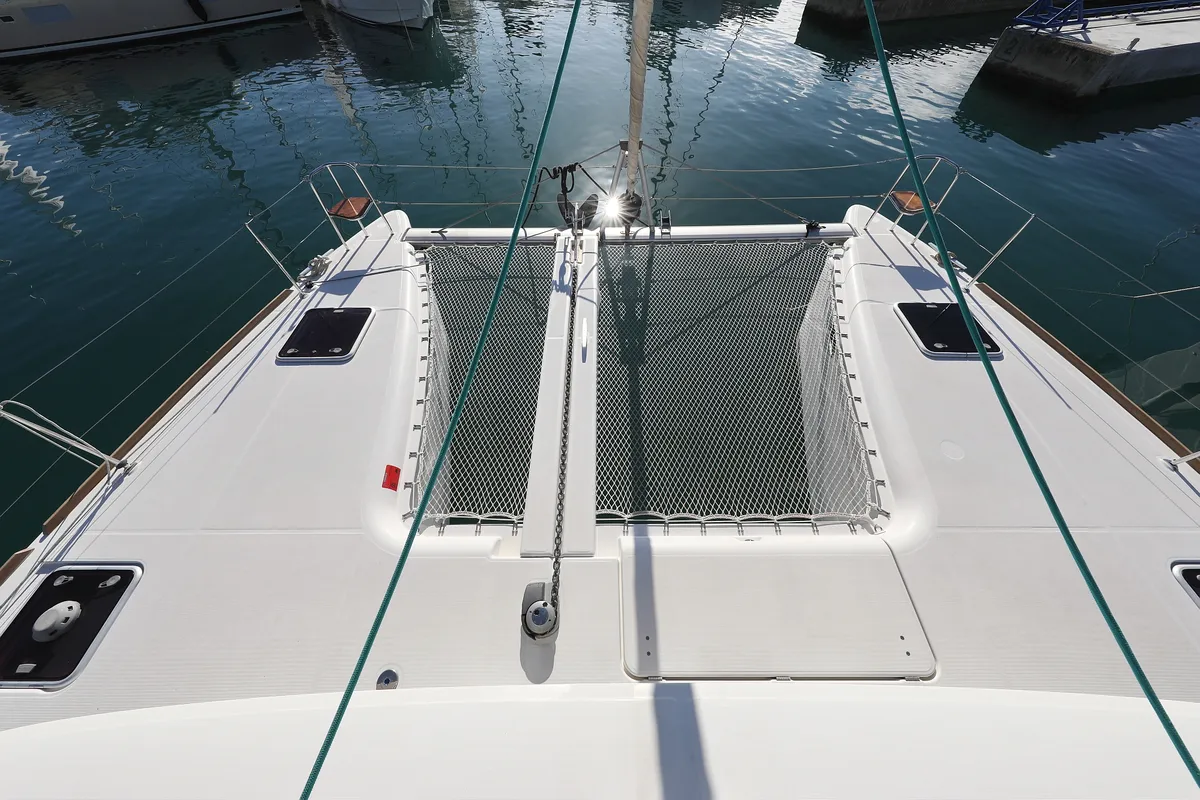 Deck of Maja V, a Lagoon 400 S2 catamaran at Općina Sveti Filip i Jakov, Croatia