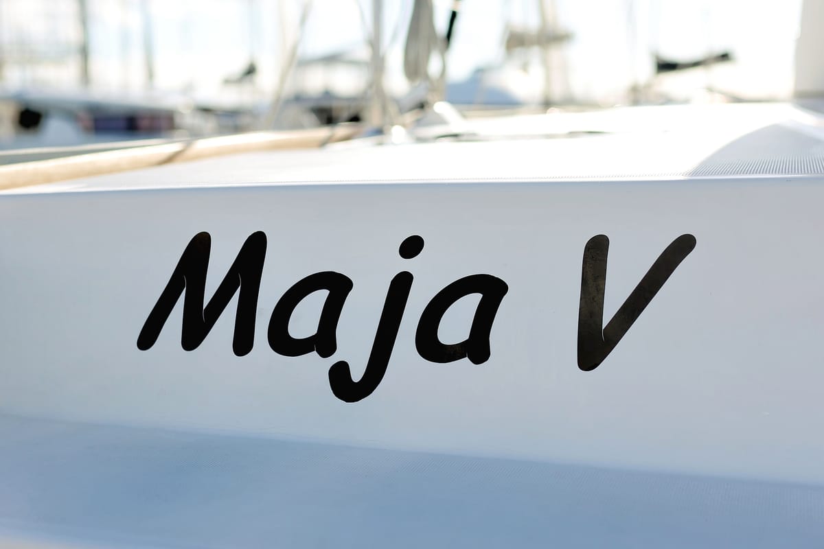 Exterior view of Maja V, a Lagoon 400 S2 catamaran at Općina Sveti Filip i Jakov, Croatia