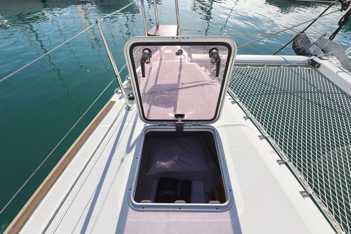 Deck of Maja V, a Lagoon 400 S2 catamaran at Općina Sveti Filip i Jakov, Croatia