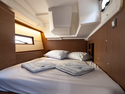 Deck of Sail Delta, a Beneteau Oceanis 46.1 sailboat at Marmaris, Turkey
