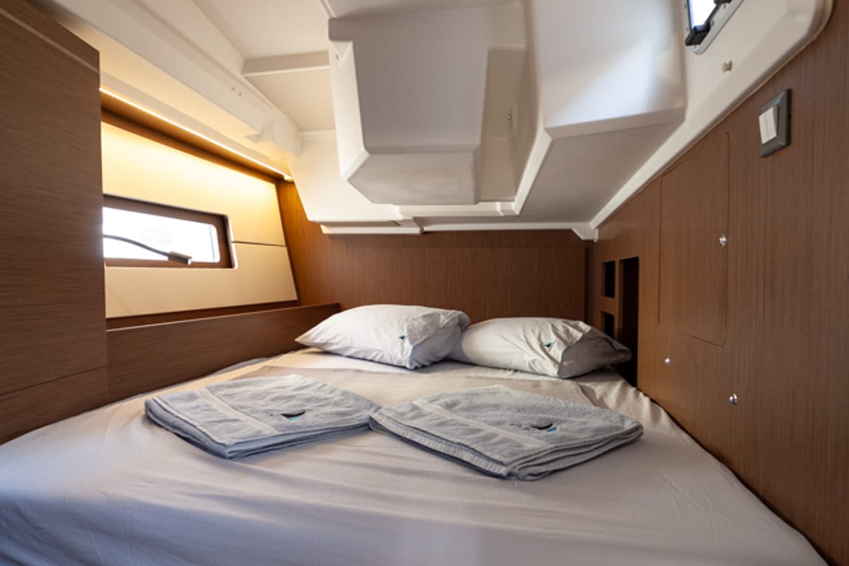 Deck of Sail Delta, a Beneteau Oceanis 46.1 sailboat at Marmaris, Turkey
