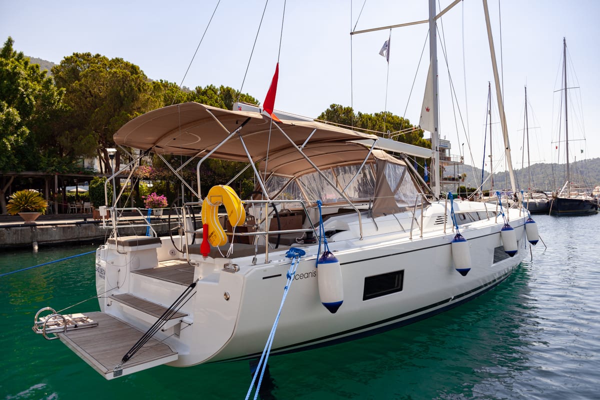 Cabin on Sail Delta, a Beneteau Oceanis 46.1 sailboat at Marmaris, Turkey