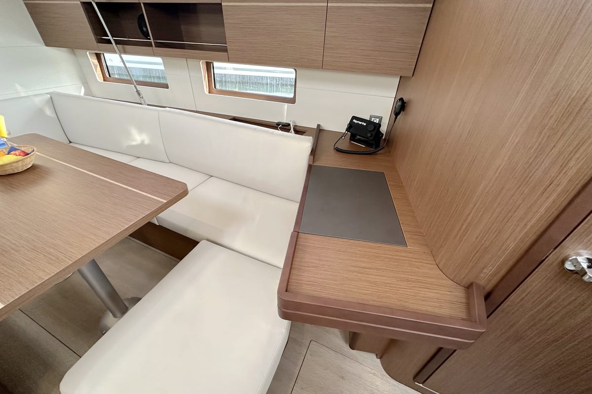 Salon of Sophia, a Beneteau Oceanis 46.1 sailboat at Palma de Mallorca, Spain