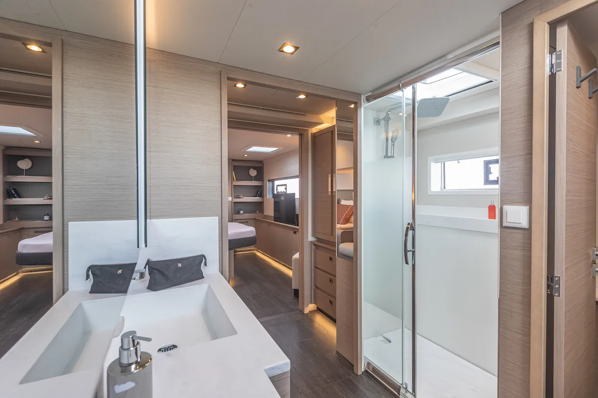 Head on OKINAWA, a Fountaine Pajot Samana 59 catamaran at Marina port de Lonvilliers, France