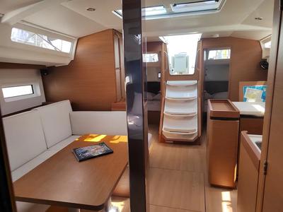 Salon of Ares, a Jeanneau Sun Odyssey 440 sailboat at Grad Pula, Croatia
