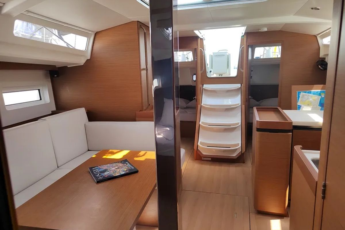Salon of Ares, a Jeanneau Sun Odyssey 440 sailboat at Grad Pula, Croatia
