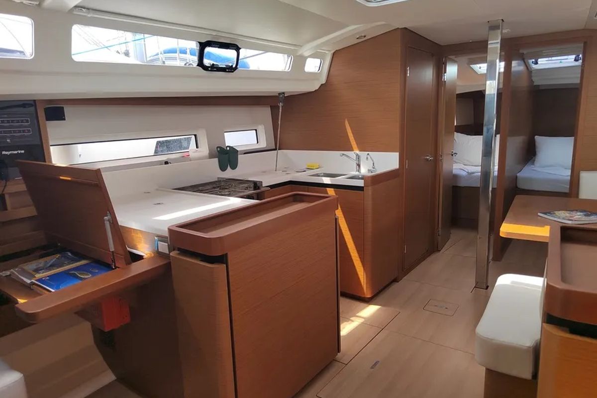 Galley of Ares, a Jeanneau Sun Odyssey 440 sailboat at Grad Pula, Croatia