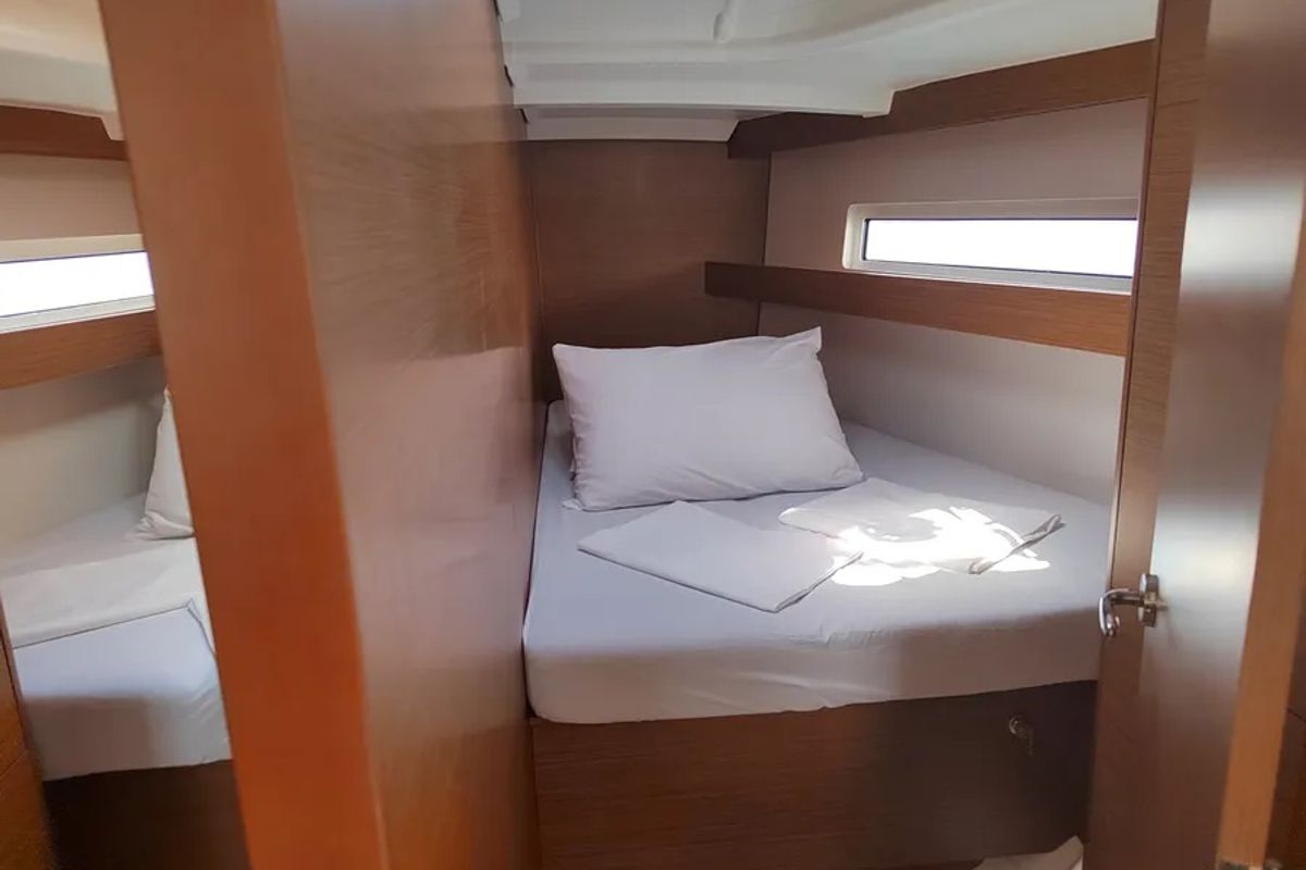 Cabin on Ares, a Jeanneau Sun Odyssey 440 sailboat at Grad Pula, Croatia