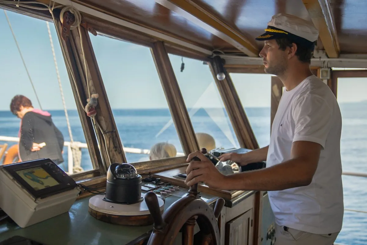 Cockpit of Novi Dan, a Custom Made Novi Dan sailboat at Općina Rogoznica, Croatia