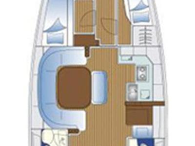 Floor plan of Kyknos, a Bavaria 50 sailboat at Volos Municipality, Greece