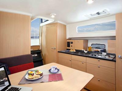 Salon of Liv, a Delphia Yachts Delphia Escape 800 motorboat at Motala, Sweden
