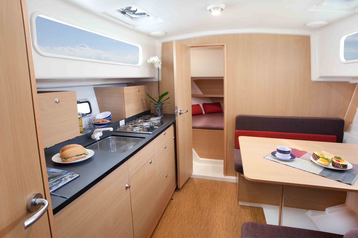 Galley of Liv, a Delphia Yachts Delphia Escape 800 motorboat at Motala, Sweden