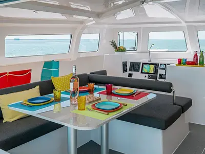 Salon of Sardinia, a NEEL 43 sailboat at U Pàize/Carloforte, Italy
