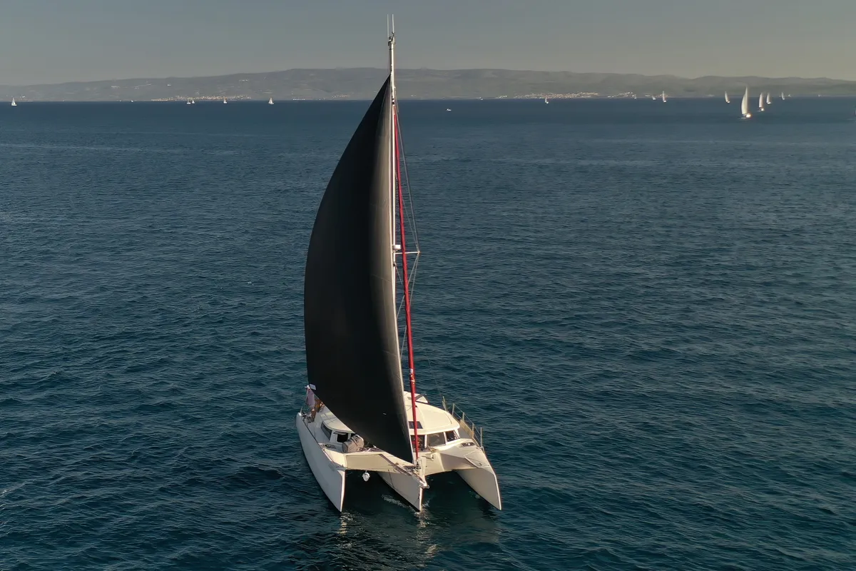 Exterior view of Sardinia, a NEEL 43 sailboat at U Pàize/Carloforte, Italy