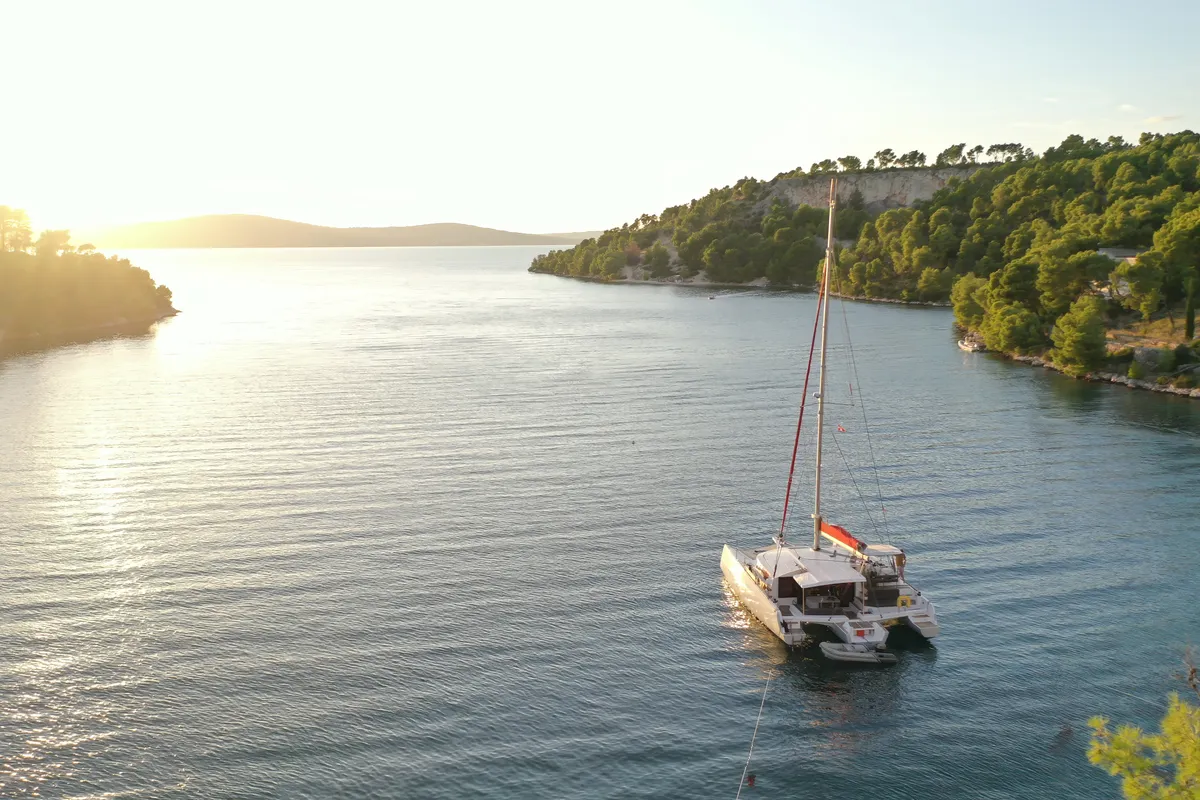 Exterior view of Sardinia, a NEEL 43 sailboat at U Pàize/Carloforte, Italy