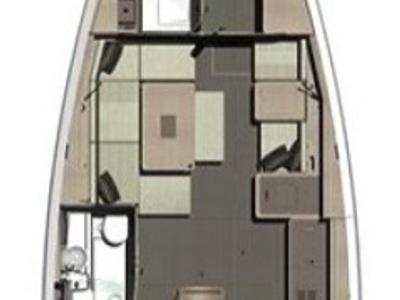 Floor plan of Argo, a Dufour 412 GL sailboat at Municipal Unit of Lefkada, Greece
