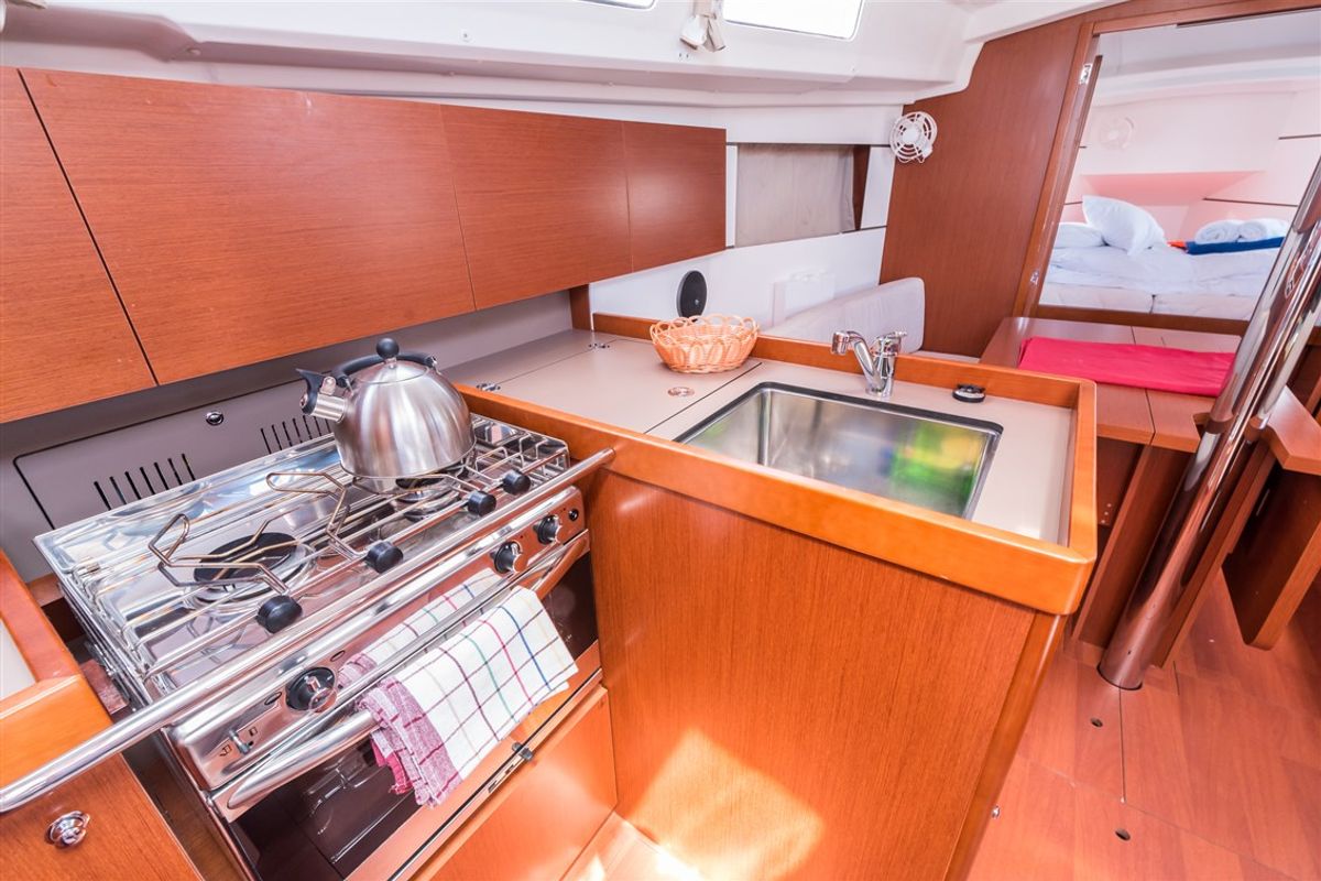 Galley of Argo, a Beneteau Oceanis 35.1 sailboat at Split, Croatia