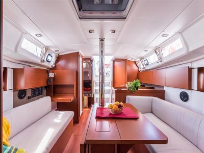 Salon of Argo, a Beneteau Oceanis 35.1 sailboat at Split, Croatia