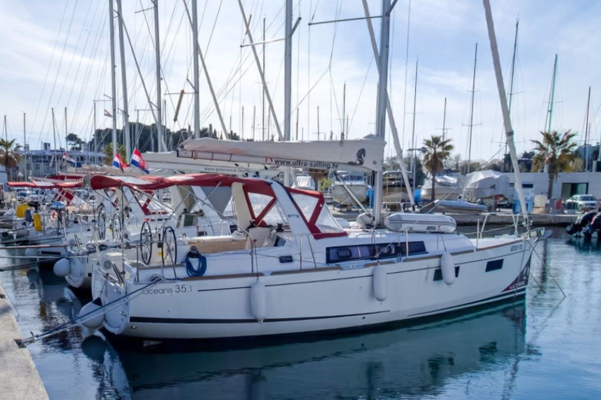 Exterior view of Argo, a Beneteau Oceanis 35.1 sailboat at Split, Croatia