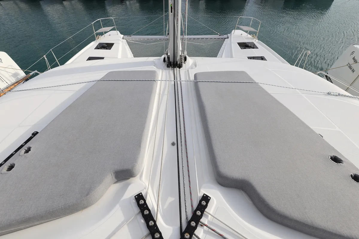 Deck of ZARATHUSTRA, a Lagoon 51 catamaran at Općina Sukošan, Croatia